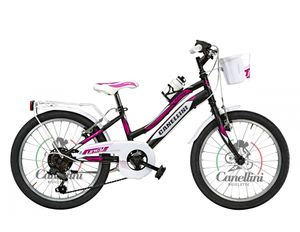 Dievča bicykel Horský Canellini LINCY 20" - 6 rýchlostí - Čierna/Fuchsiová