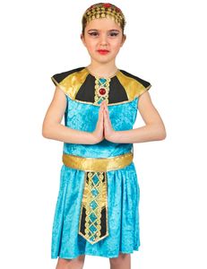 Cleopatra Kostüm für Mädchen - Türkis | Ägyptische Königin Pharaonin Verkleidung Größe: 164
