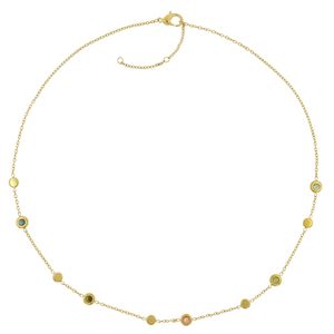 Boccia Halskette 08055-02 Titan vergoldet mit Turmaline