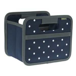 meori Faltbox Mini Aufbewahrungsbox Marine blau, Punkte weiß A100304