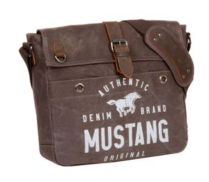 MUSTANG Schultertasche Laptoptasche mit Laptopfach Houston Shoulderbag A3 Brown dunkelbraun