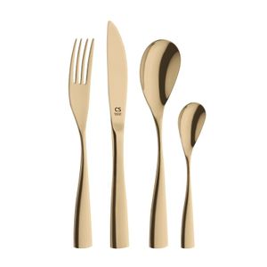 CS Solingen-Set aus Besteck aus Edelstahl 24 Stcs Bocholt Gold CS-080167