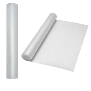 EINFEBEN 2er Set Schubladenmatte Einlegeböden Regale Antirutschmatte zuschneidbar 500 x 60cm+500 x 45cm,Transparentes Weiß