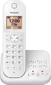Panasonic Festnetztelefon KX-TGC420, Anrufbeantworter, Farbe: Weiss