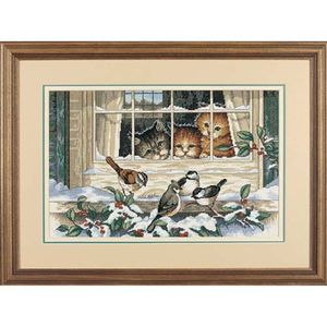 Three Bird Watchers Dimensions Kreuzstich