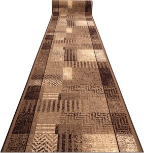 Pogumovaný běhoun ESSENZA béžový 120 cm hnědý 120x640 cm