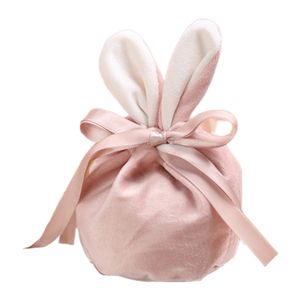 Lagerhalter Bunny Ohrs Design Dekorative Samtbeutel Ostern Geschenktüte für Ostern-Rosa