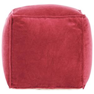 vidaXL Pouf Baumwollsamt 40x40x40 cm Rosa