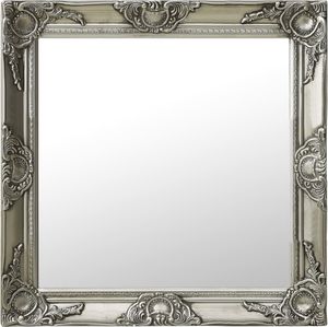 Prolenta Premium - Wandspiegel im Barock-Stil 60 x 60 cm Silbern