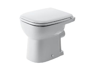 Duravit D-Code - Stand-Flachspül-Klosett, Abgang waagerecht, mit HygieneGlaze, Alpinweiß 21090920002