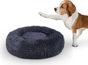 Haustierbett Fluffy Ø70cm ( Anthrazit ) "XL" - Hundekissen rund flauschig, , rutschfest und waschbar - Hundebett Katzenbett Hunde & Katzen Haustierbett Fluffy Ø70cm ( Anthrazit ) "XL" - Hundekissen rund flauschig, , rutschfest und waschbar - Hundebett Katzenbett Hunde & Katzen
