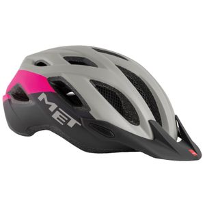 MET Fahrradhelm Crossover , schwarz grau pink, 52-59 cm
