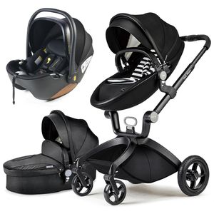 Hot Mom Kinderwagen Klassik Kombikinderwagen 3in1 Riesenset komplett set in Schwarz, Alu-Rahmen/Voll-Gummireifen/Regenschutz/Mosquitonetz Modell F22 (Schwarz-3in1) 2022 Style Hot Mom Kinderwagen Klassik Kombikinderwagen 3in1 Riesenset komplett set in Schwarz, Alu-Rahmen/Voll-Gummireifen/Regenschutz/Mosquitonetz Modell F22 (Schwarz-3in1) 2022 Style