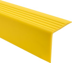 QUEST Profil schodowy PCV 50x42 mm, 1.5m, antypoślizgowy nosek schodowy,  RGP, żółty