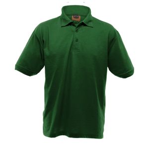 UCC 50/50 Heavyweight Pique Herren Polo-Shirt, Kurzarm BC1195 (4XL) (Flaschengrün)