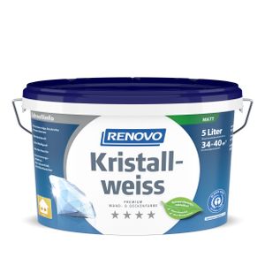 Renovo Premium Wand- und Deckenfarbe Kristallweiss matt 5,0 Ltr.
