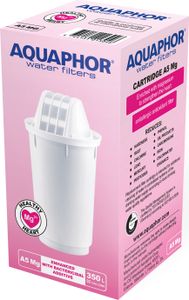 AQUAPHOR Filterkartusche A5 Mg Pack 1 - gegen Kalk & Chlor im Leistungswasser, mit Magnesium, passend für AQUAPHOR Provence, Prestige & Smile, hohe Filterkapazität (max. 350 l)