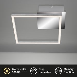 LED Deckenleuchte dimmbar inkl Memoryfunktion 9,7W chrom-alu Briloner Leuchten