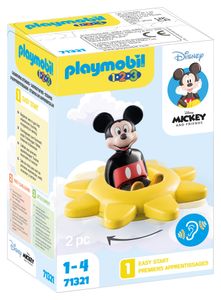 PLAYMOBIL Disney & Mickey and Friends 71321 1.2.3 & Disney: Mickys Drehsonne mit Rasselfunktion
