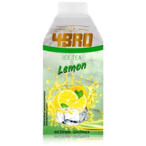 4BRO Ice Tea Eistee Lemon Zitrone 500ml - Erfrischungsgetränk (1er Pack)