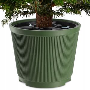 KADAX Weihnachtsbaumständer "Andel", Christbaumständer aus recycelten Kunststoff, Grün, Baumhöhe bis 250 cm
