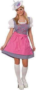 Dirndl Oktoberfest blau Karneval Fasching Kostüm 46