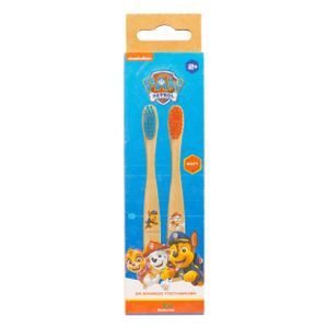 Paw Patrol Bambus-Zahnbürste für Kinder, flach – 1 Packung mit 2 Stück