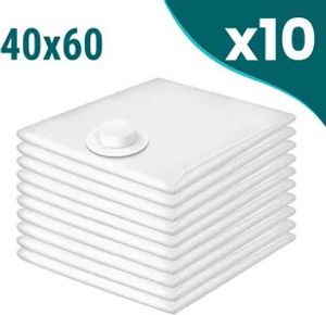 Sillar Hrubé vákuové vrece na oblečenie 40x60 cm kocka | Vákuové vrece na oblečenie s hermetickým ventilom - priehľadné 10 kusov Sillar Hrubé vákuové vrece na oblečenie 40x60 cm kocka | Vákuové vrece na oblečenie s hermetickým ventilom - priehľadné 10 kusov