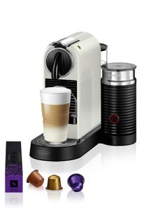 Nespresso De'Longhi EN267.WAE Citiz Kaffemaschine | Hochdruckpumpe und perfekte Wärmeregelung  | Energiesparfunktion | Integrierter Aeroccino-Milchaufschäumer | creme-weiß