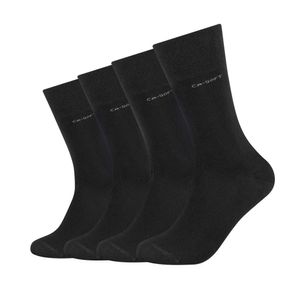 Camano Socken 4er Pack ca-soft mit innovativem Piquée-Bund schwarz 39-42