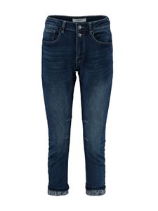Slim Jeans mit zwei Knöpfen , Größe:42, Farbe:Dunkelblau