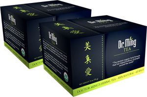 Dr. MING Tee 2er Set, Grüner Tee mit Zitronengras, Bitterorange und Kardamon, 60 Teebeutel, 100% natürlich