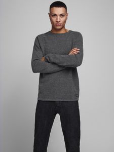 Jack & Jones Hill Knit Crew Dark Grey Melange L