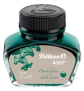 Pelikan Tinte 4001 im Glas dunkelgrün Inhalt: 30 ml