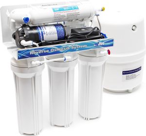 Naturewater 5 Stufen Umkehrosmose 180 L/Tag mit Druckerhöhungspumpe und manuellem Ventil, RO Omsoseanlage für sauberes Trinkwasser Naturewater 5 Stufen Umkehrosmose 180 L/Tag mit Druckerhöhungspumpe und manuellem Ventil, RO Omsoseanlage für sauberes Trinkwasser