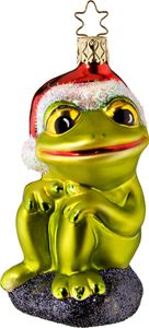 INGE-GLAS Weihnachts-Hänger Weihnachts-Frosch