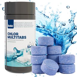 Belko® Chlor MultiTabs 5 in 1, 20 g Multifunktionstablette, langsamlöslich Langzeitdesinfektion Algenvernichtung Trübungsentfernung Chlorstabilisierung Härtestabilisator - ideal für Pools bis 20m³ Belko® Chlor MultiTabs 5 in 1, 20 g Multifunktionstablette, langsamlöslich Langzeitdesinfektion Algenvernichtung Trübungsentfernung Chlorstabilisierung Härtestabilisator - ideal für Pools bis 20m³