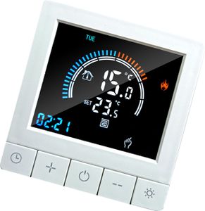 Programovateľný digitálny termostat s detskou poistkou LCD displej NTC senzor Vodné vykurovanie Teplá podlaha Podlahový regulátor teploty Inteligentný nástenný termostat pre domácnosť Kancelária Hotel