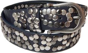 styleBREAKER Damen Nietengürtel mit unterschiedlichen Nieten, Kunstleder Gürtel Einfarbig, Damengürtel kürzbar 03010008