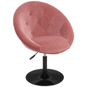Duhome Esszimmerstuhl Clubsessel Lounge Sessel Cocktailsessel Stoff Samt Rosa Pink
