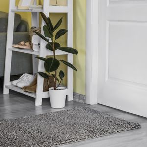 Shaggy Läufer nach Maß Einfarbig - Hochflor Langflor Flauschig Teppichläufer für Flur Schlafzimmer Küche - Teppich set Läuferset in Versch. Größen und Farben Grau 120 x 400 cm