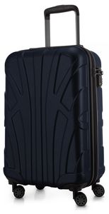 Suitline - Handgepäck Koffer Trolley Rollkoffer Reisekoffer, Koffer 4 Rollen, TSA, 55 cm, 34 Liter, 100% ABS Matt,Dunkelblau