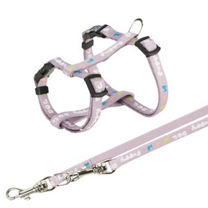 Trixie JUNIOR zestaw dla szczeniaka szelki 23-34cm/8mm + smycz 2,00m/8mm - jasnofioletowy