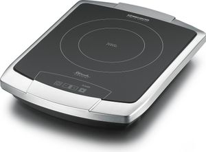 Einzelkochplatte CT 2203/TC, Edelstahlgehäuse, original SCHOTT Glaskeramik® Glaskeramik Kochfläche, energiesparende HiLight® Technik, elektronische Bedienung, Touch Control, 9 Leistungsstufen, 2-Kreis-Heizzone 140/210 mm Ø, 1000/2200 Watt