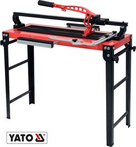 Fliesenschneidmaschine Fliesenschneider Fliesentrennmaschine Doppelschienen Schnittlänge von 600mm mit ausklappbaren Beinen