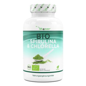 Vit4ever®Spirulina +Chlorella mit 500 mg pro Pressling - 600 Tabletten