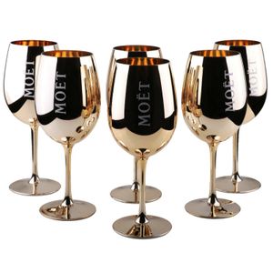 Moët & Chandon Champagnergläser Kupfer 6er Set Echtglas