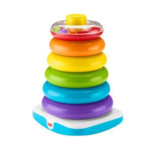 Fisher-Price Obrovská pyramída s farebnými krúžkami, lepiaca hračka, stohovacia veža