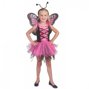 Schmetterling Kostüm pink für Kinder