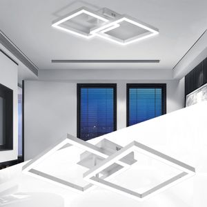 LZQ 72W LED Deckenleuchte Modern Geometrisch Deckenlampe 470x470x120mm Kaltweiß Wandlampe für Wohnzimmer, Schlafzimmer, Büro, Hotel